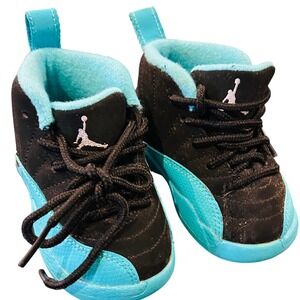 Air Jordan 12 Retro TD "Gamma Blue" Black Teal Toddler Size 4C 819666-017